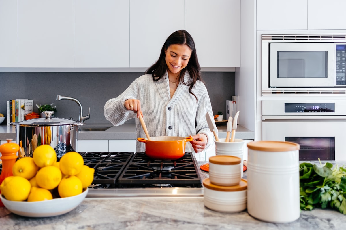 Family enjoying health-conscious meal